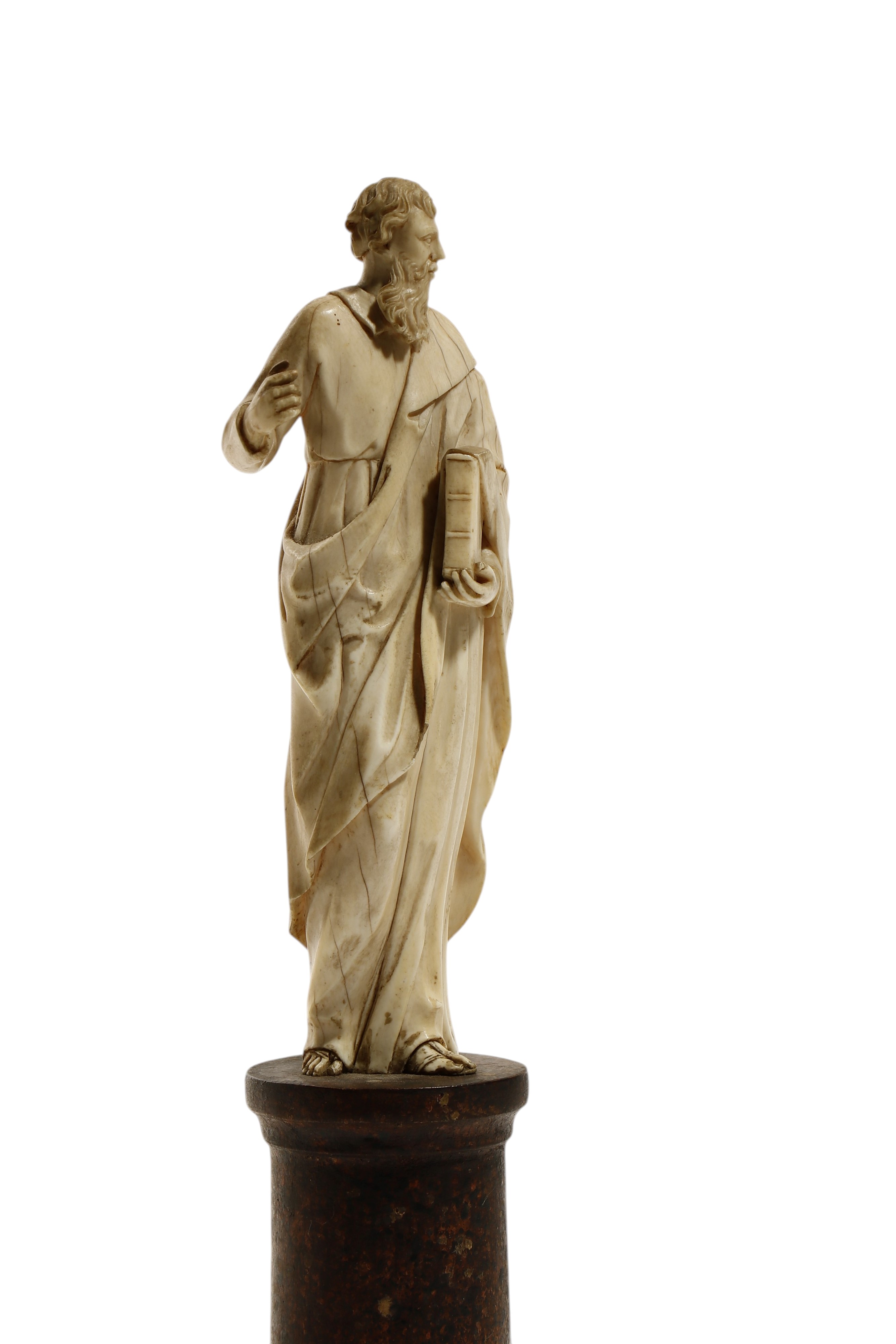 Scultura in avorio, figura maschile stante (Europa centro-meridionale, XVII–XVIII secolo)