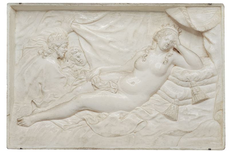 Placca in avorio, incorniciata in legno ebanizzato, area Austro-Fiamminga (XVII–XVIII secolo)