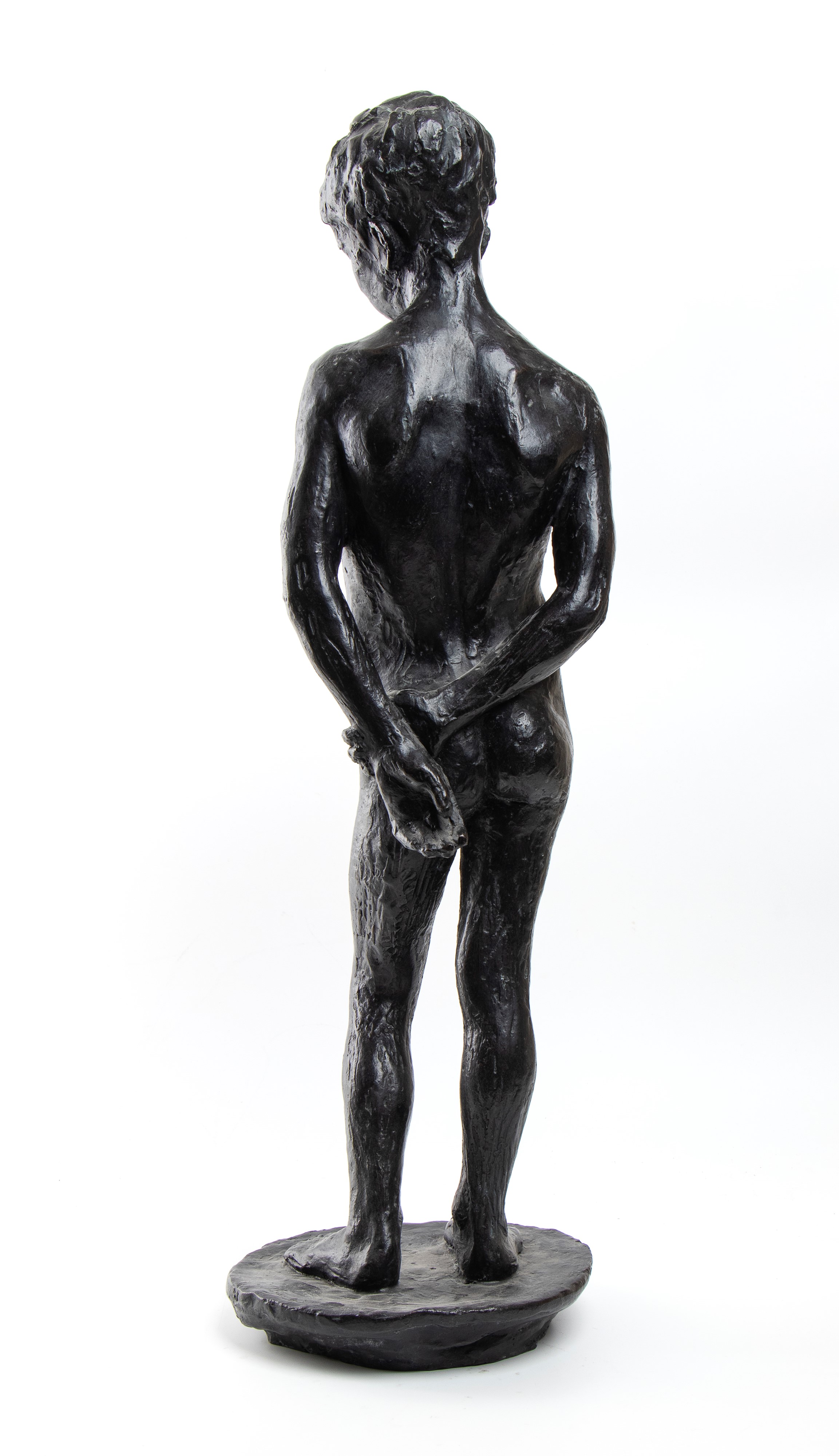 Lotto di due sculture di bozzetto di giovane