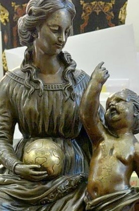 Scuola Toscana, Allegoria, gruppo scultoreo in bronzo con base in marmo
