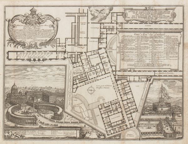 Nuova et essatta pianta del conclave fatto in sede vacante di Papa Benedetto XIII