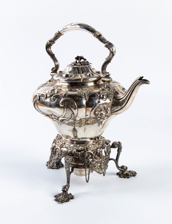 EDWARD FARRELL - Tea keattle vittoriano inglese in argento 
