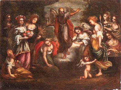 Autore non identificato, Allegoria del Tempo, olio su tela