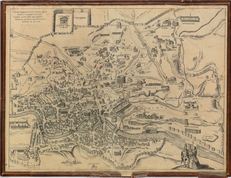 Urbis Romae Situs Cum IIS Quae Adhuc Conspiciuntur Veter Monumet Relquiis Pyrrho Ligiorio Neap In...