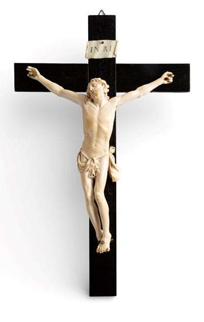 Francia, Crocifisso in avorio, XVIII secolo