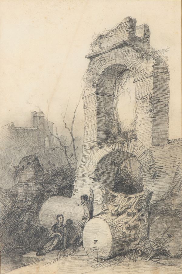 Scorcio con rovine antiche