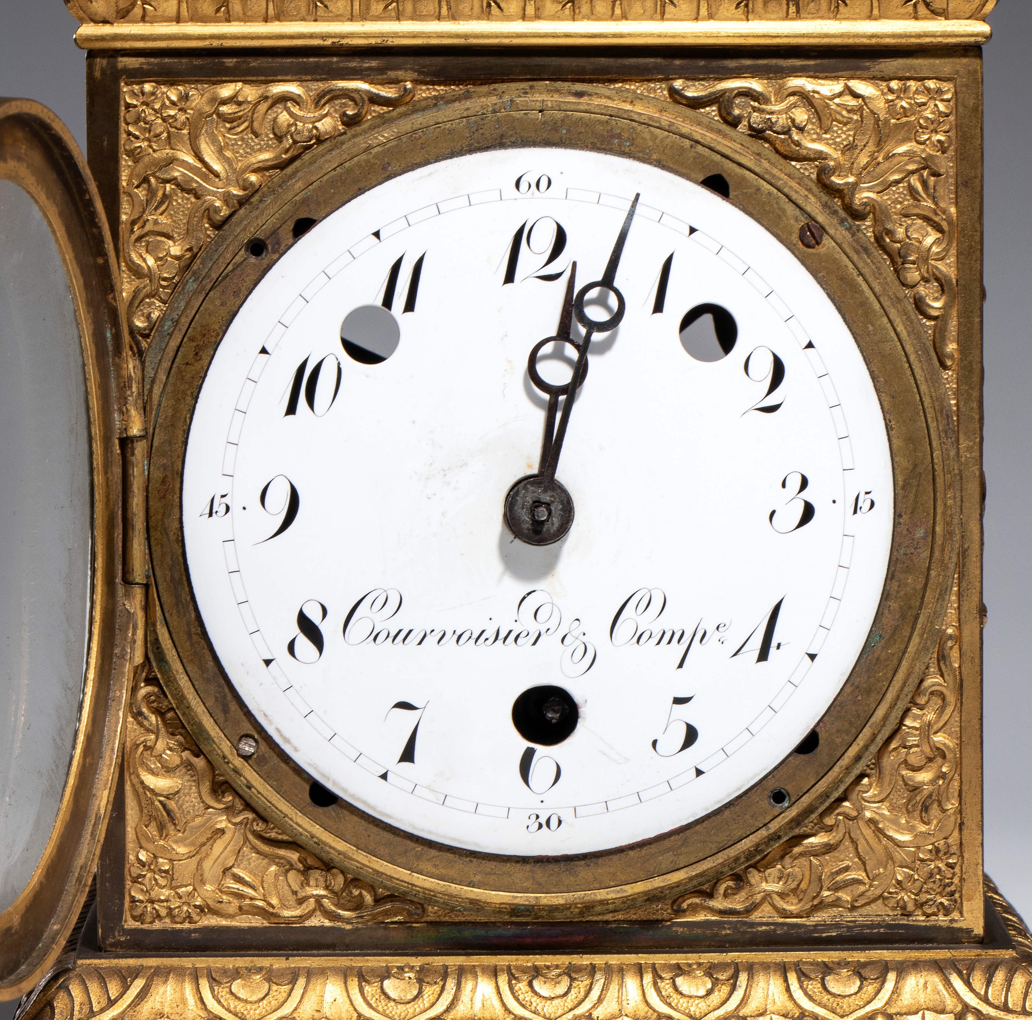 Pendola da tavolo in bronzo dorato epoca Impero