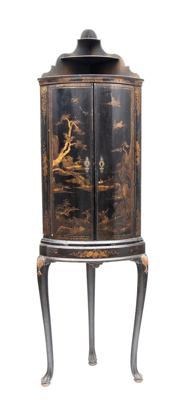 Chinoserie Double-Sided Corner Cabinet 