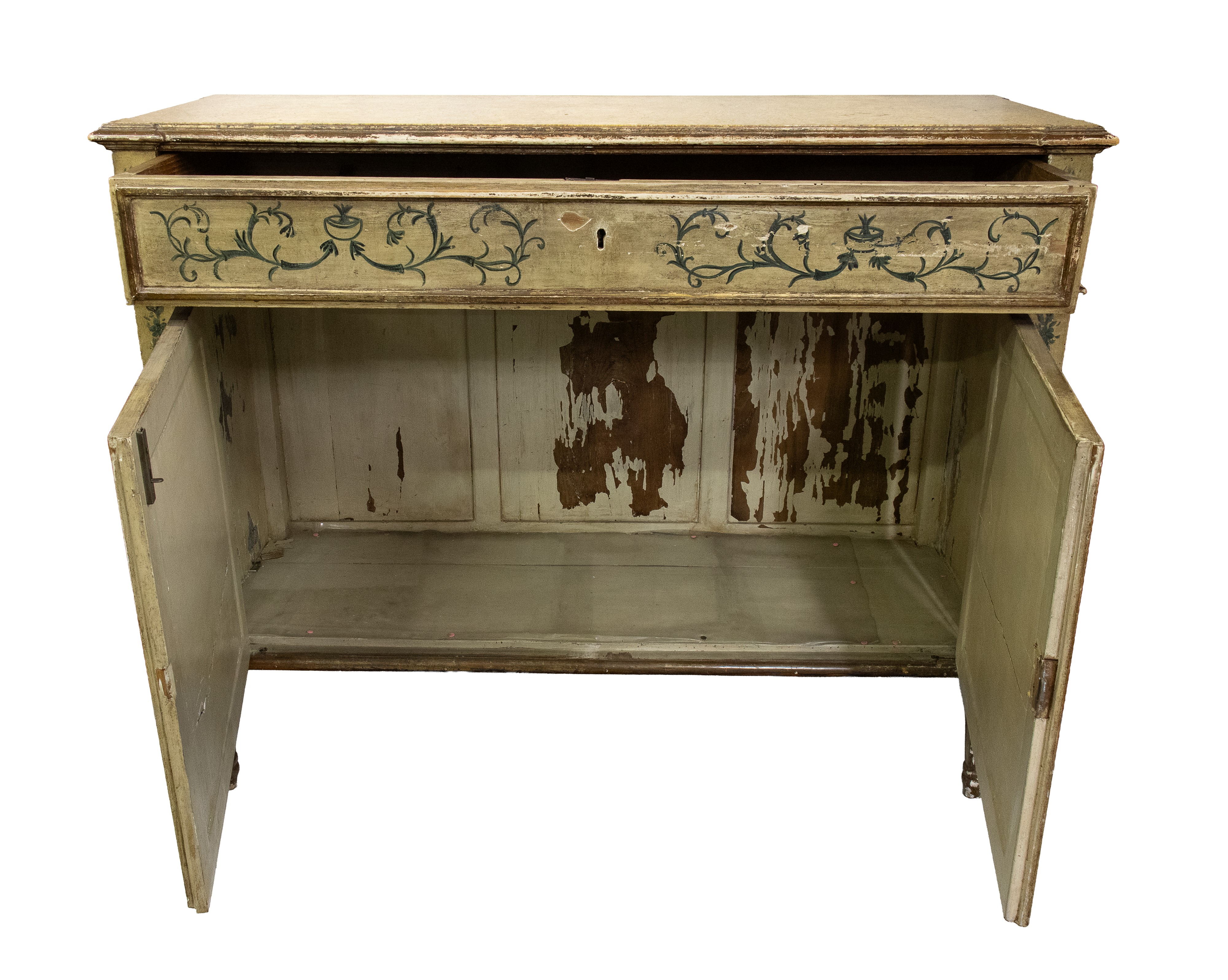 Italia centrale, Credenza laccata e decorata in stile Luigi XVI, XIX secolo