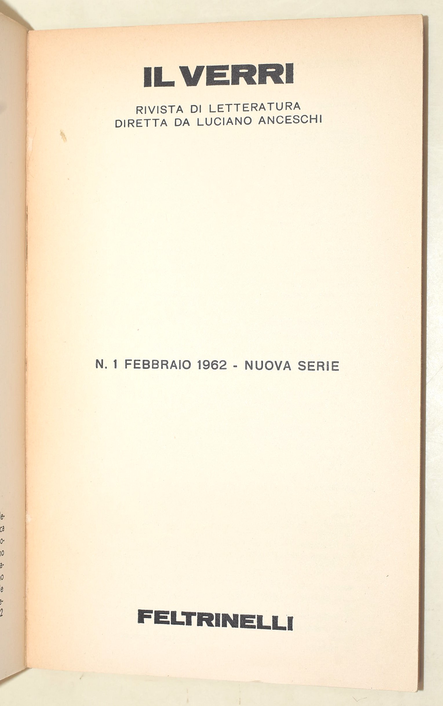 Il Verri. Rivista di letteratura