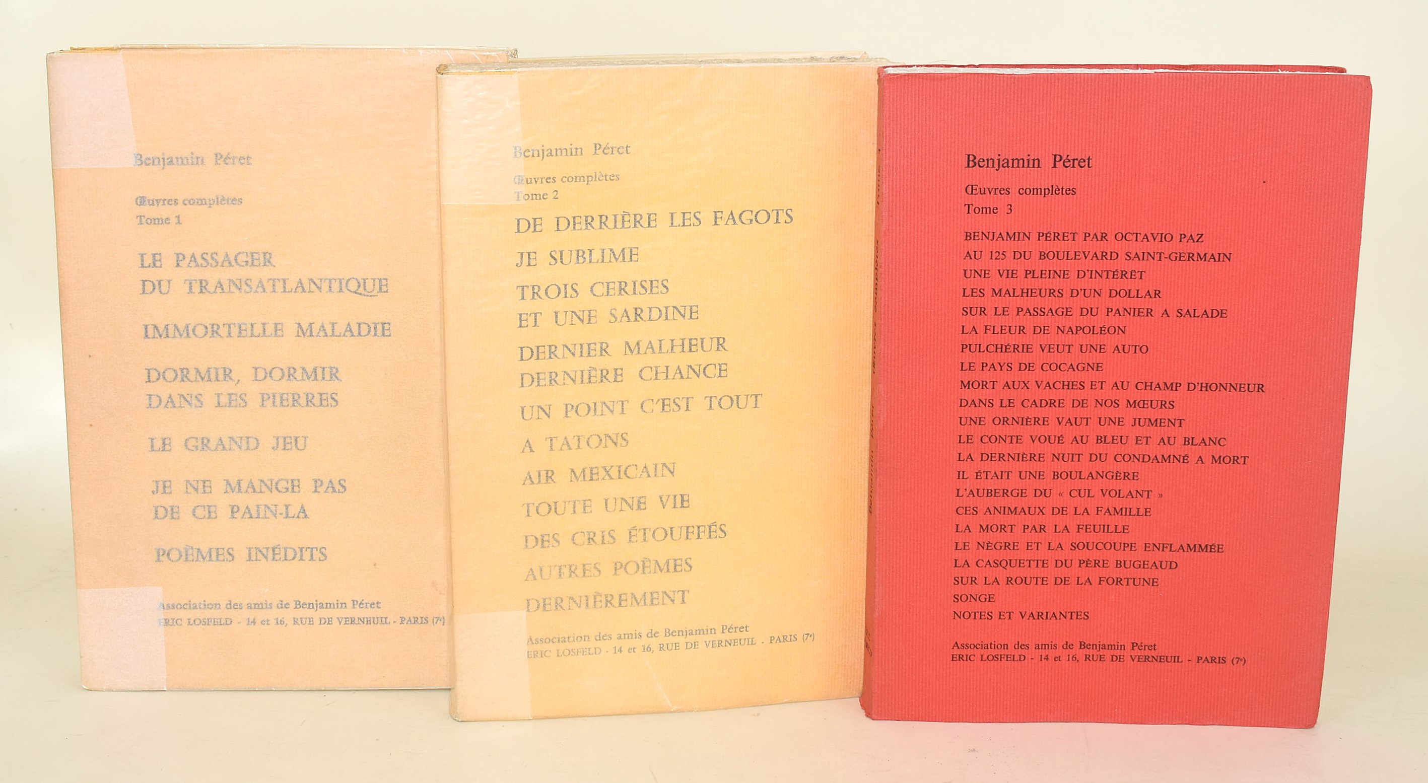 Benjamin Péret in francese (10 volumi)