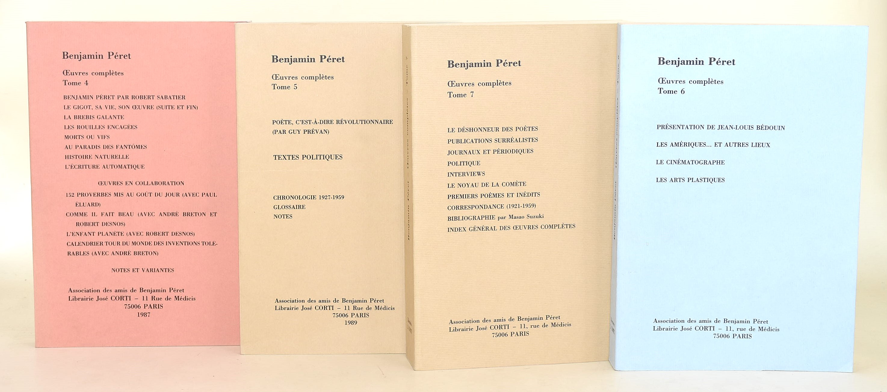 Benjamin Péret in francese (10 volumi)