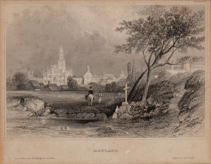 Mayland (Milano), Incisione in acciaio (circa 1840)