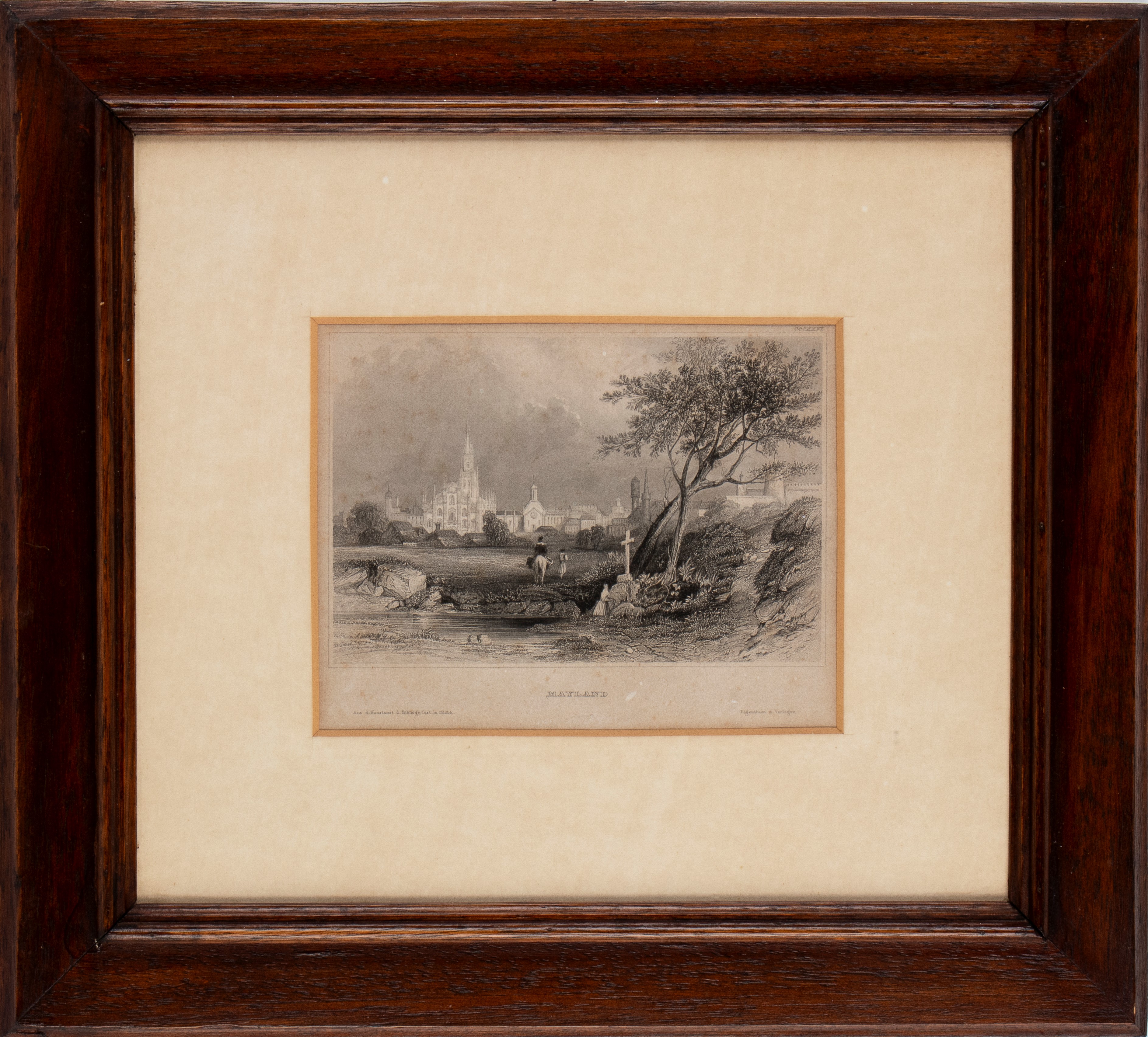 Mayland (Milano), Incisione in acciaio (circa 1840)