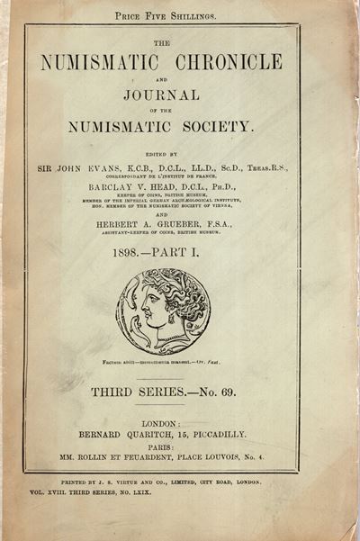 NUMISMATIC CHRONICLE, Londra, Parte I, 1893