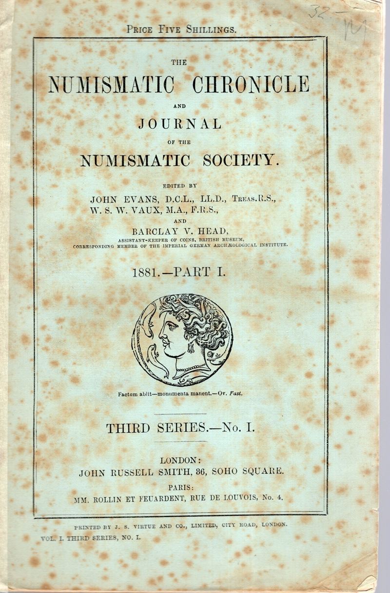NUMISMATIC CHRONICLE, London, Part I - 1881