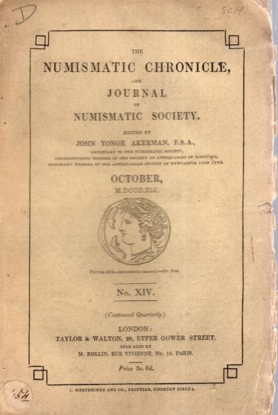 NUMISMATIC CHRONICLE, Londra, Ottobre 1841
