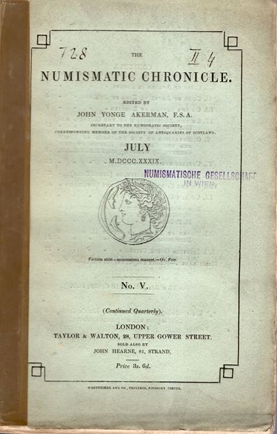 NUMISMATIC CHRONICLE, London, luglio 1839