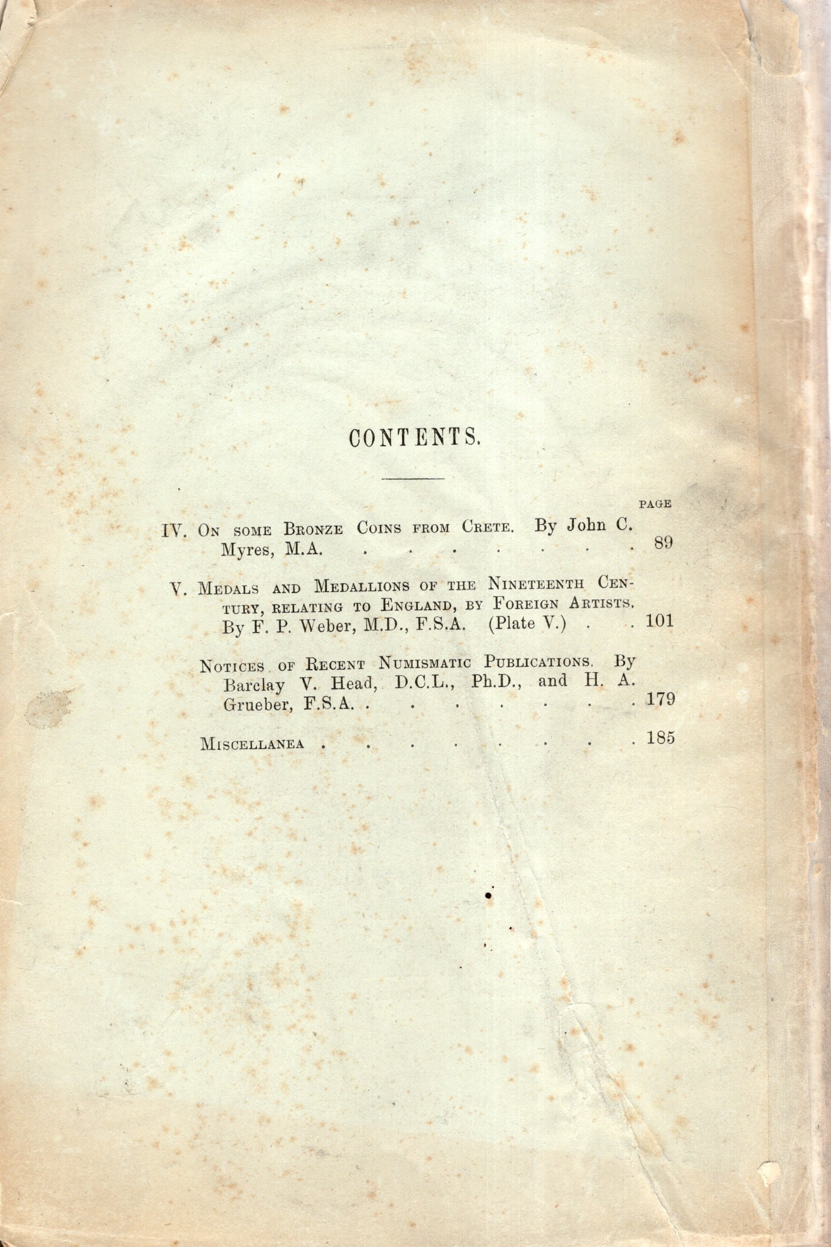 NUMISMATIC CHRONICLE, London, part II, 1894 - Pagine 89-188, 1 tavola