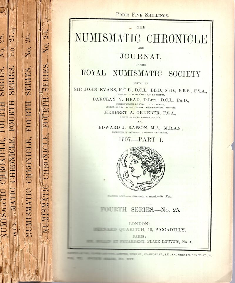 NUMISMATIC CHRONICLE, London - Completa in 4 fascicoli del 1907
