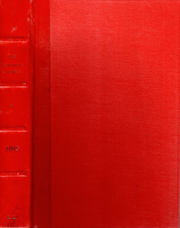 NUMISMATIC CHRONICLE -  London, 1895. Volume completo. pp 324 + altre, plates 10. Splendida legatura in \ pelle con scritte sul dorso e iniziali del collezionista, interno ottimo stato, molto raro completo.