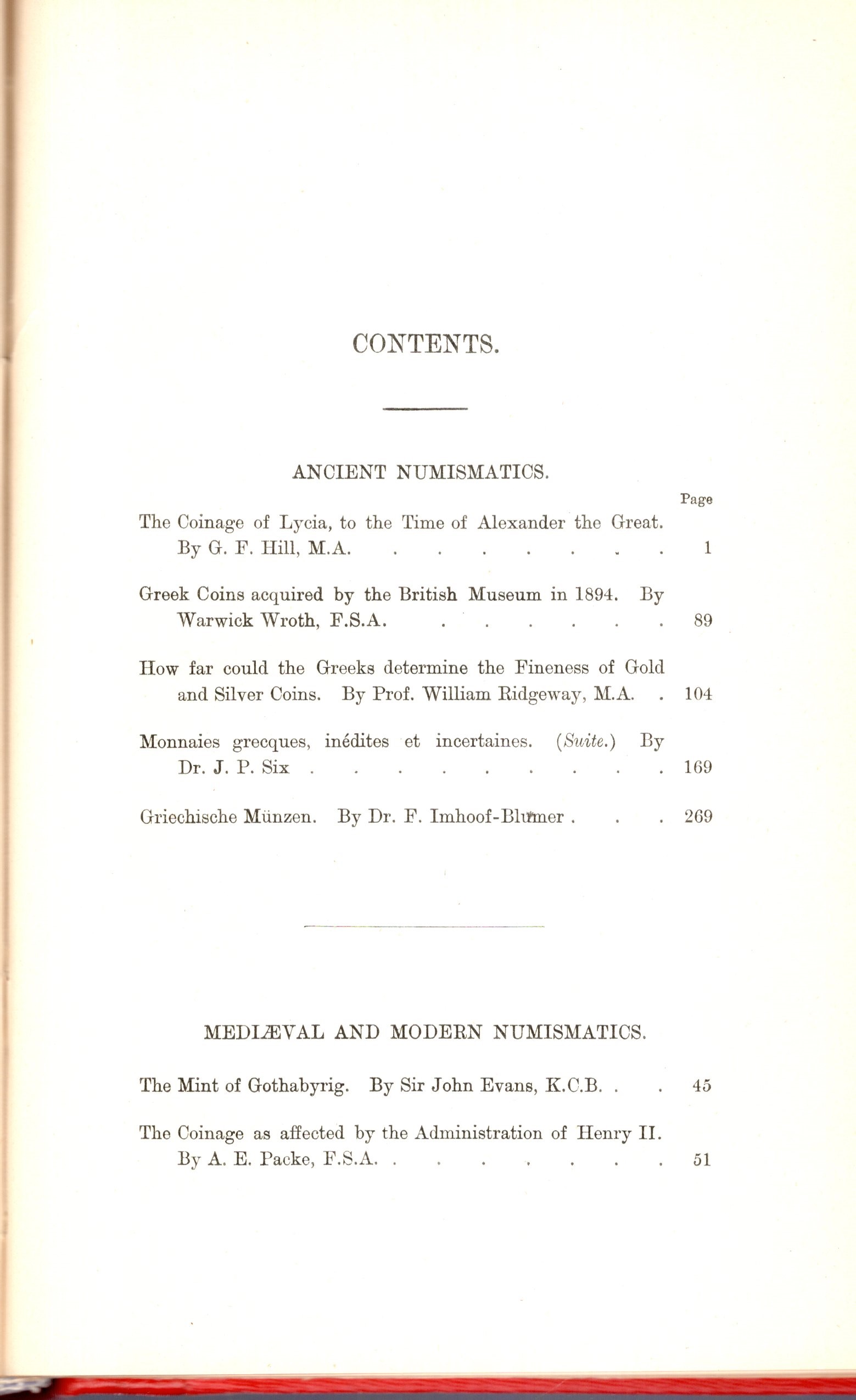 Numismatic Chronicle, Volume completo, Londra 1895