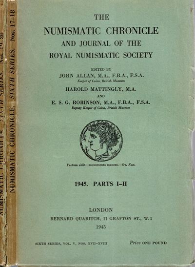 NUMISMATIC CHRONICLE, London, 1945 - Parti I-II e III-IV, Completo