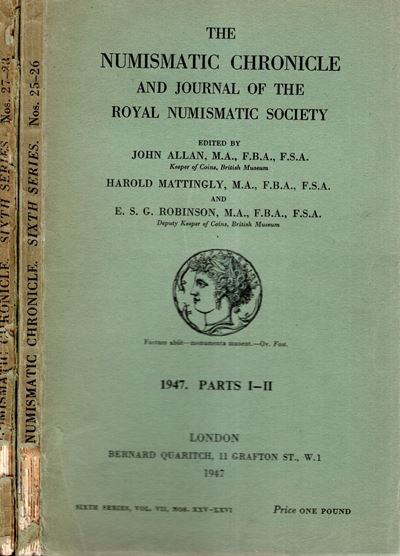 NUMISMATIC CHRONICLE, London, 1947 - Parts I-II e III-IV, Completo