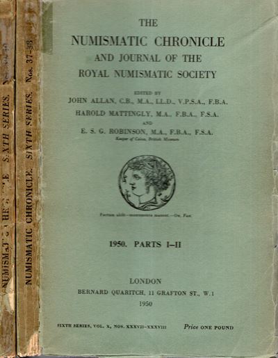 NUMISMATIC CHRONICLE, London, 1950, Parti I-II e III-IV, Completo, Due fascicoli