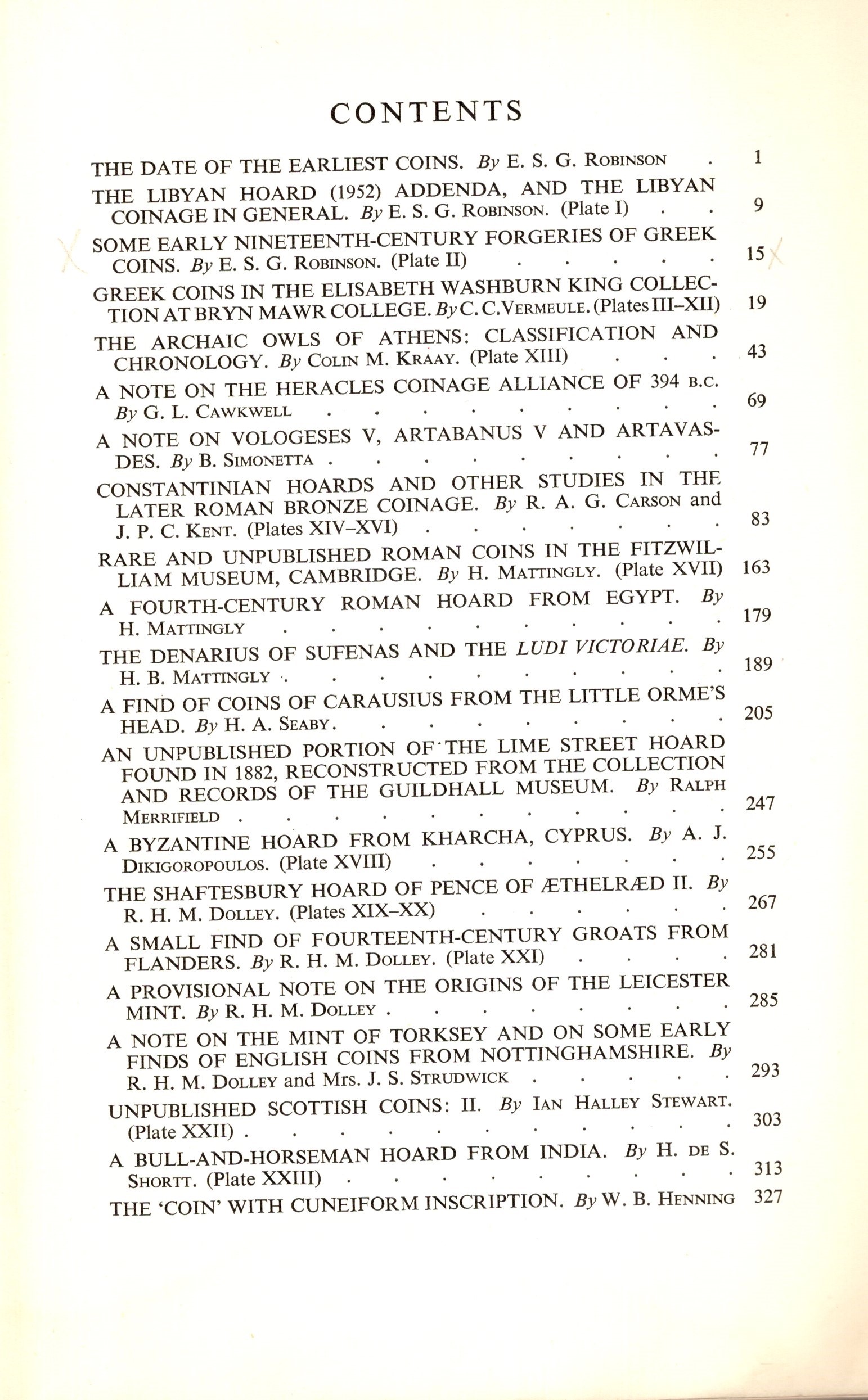 NUMISMATIC CHRONICLE - London, 1956, Volume completo con 379 pagine e 28 illustrazioni