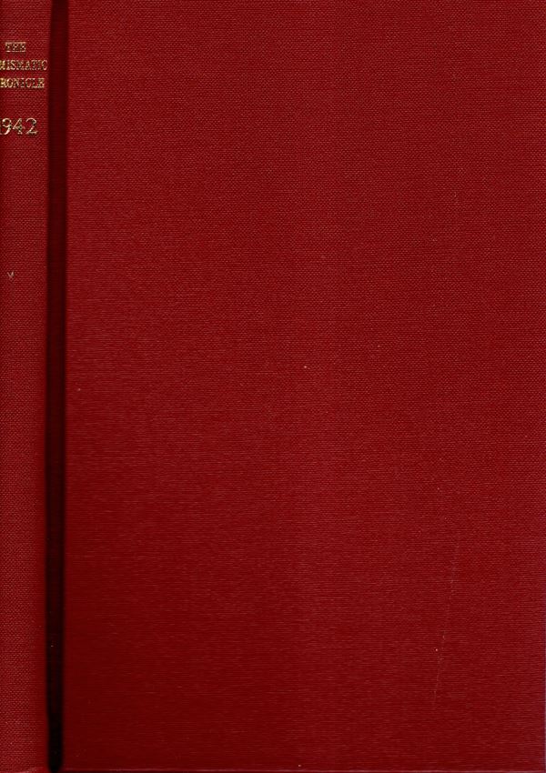 NUMISMATIC CHRONICLE -  London, 1942. completo. pp 112 + altre, plates 2. Legatura rigida con scritte sul dorso, interno ottimo stato, molto raro.