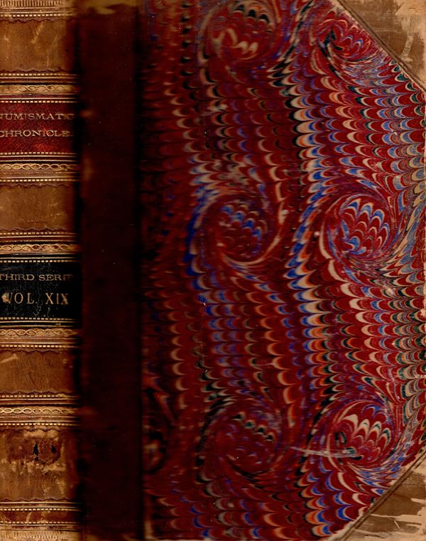NUMISMATIC CHRONICLE -  London, 1899. completo. pp 372 + altre, plates 17. Legatura rigida coeva,  interno ottimo stato, raro,  importanti lavori. Ex libris
