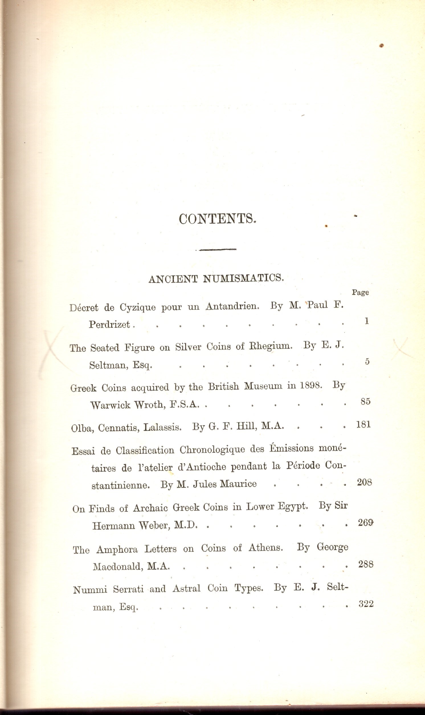 NUMISMATIC CHRONICLE, London, 1899 - Edizione Completa con 17 Tavole