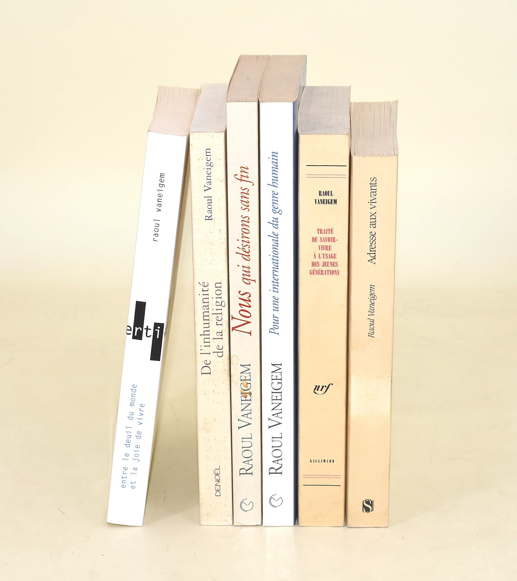 Raoul Vaneigem, Opere complete in francese (6 volumi)
