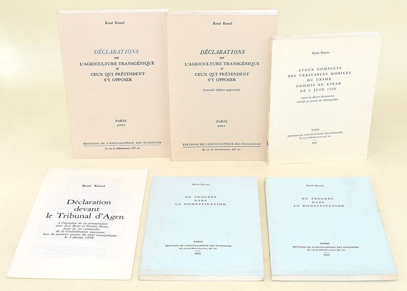 René Riesel, Opuscoli in francese (6 volumi)