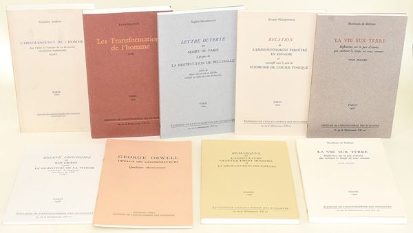 Éditions de l'encyclopédie des nuisances in francese (9 volumi)