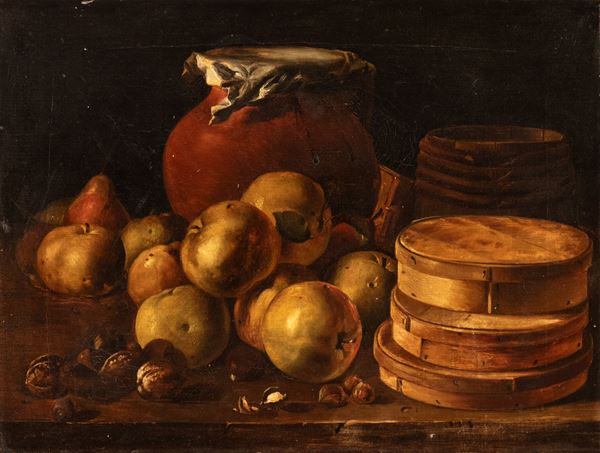 Luis Melendez - Still Life with apples, nuts, boxes of sweets and vessels