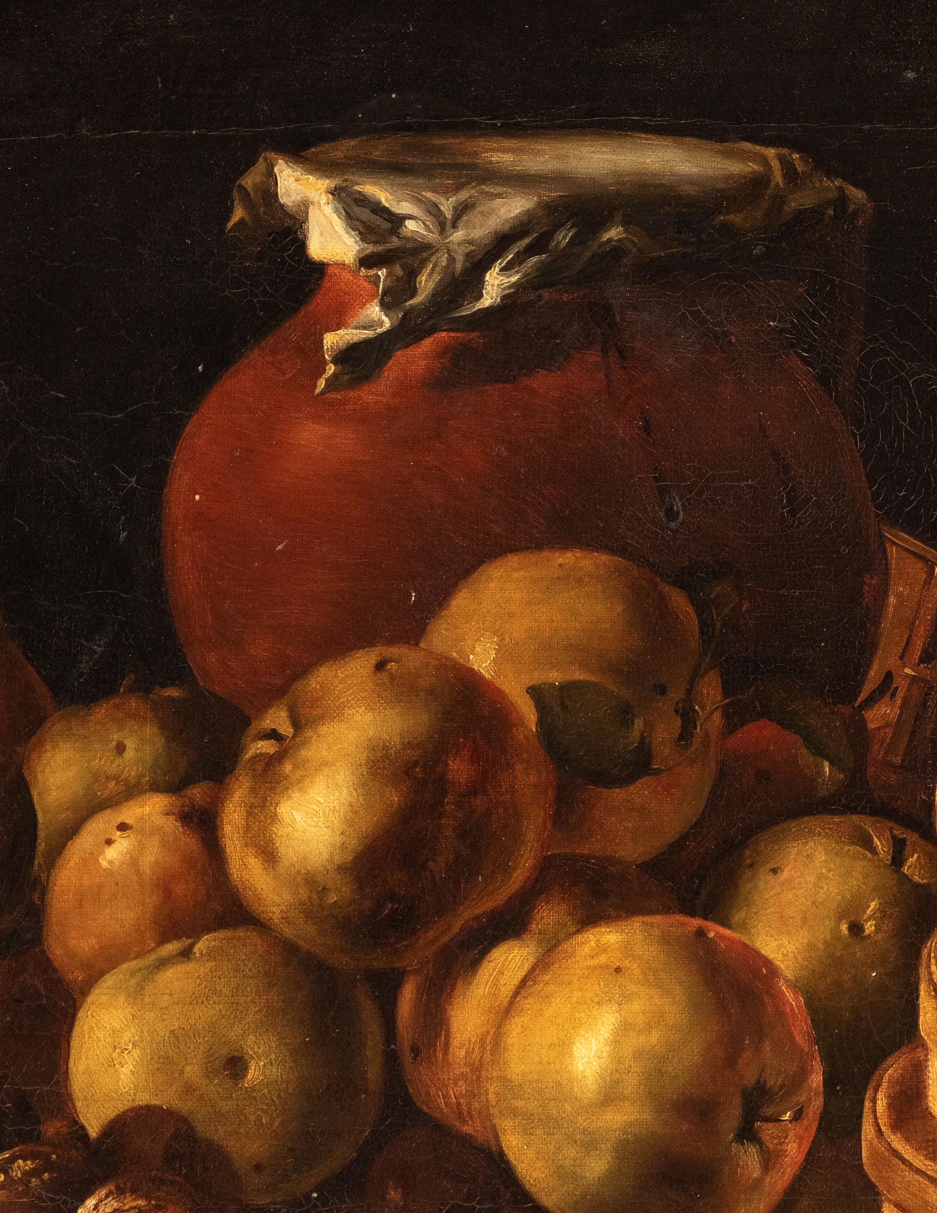 Luis Melendez - Natura morta con mele, noci, scatole di dolciumi e brocca, olio su tela