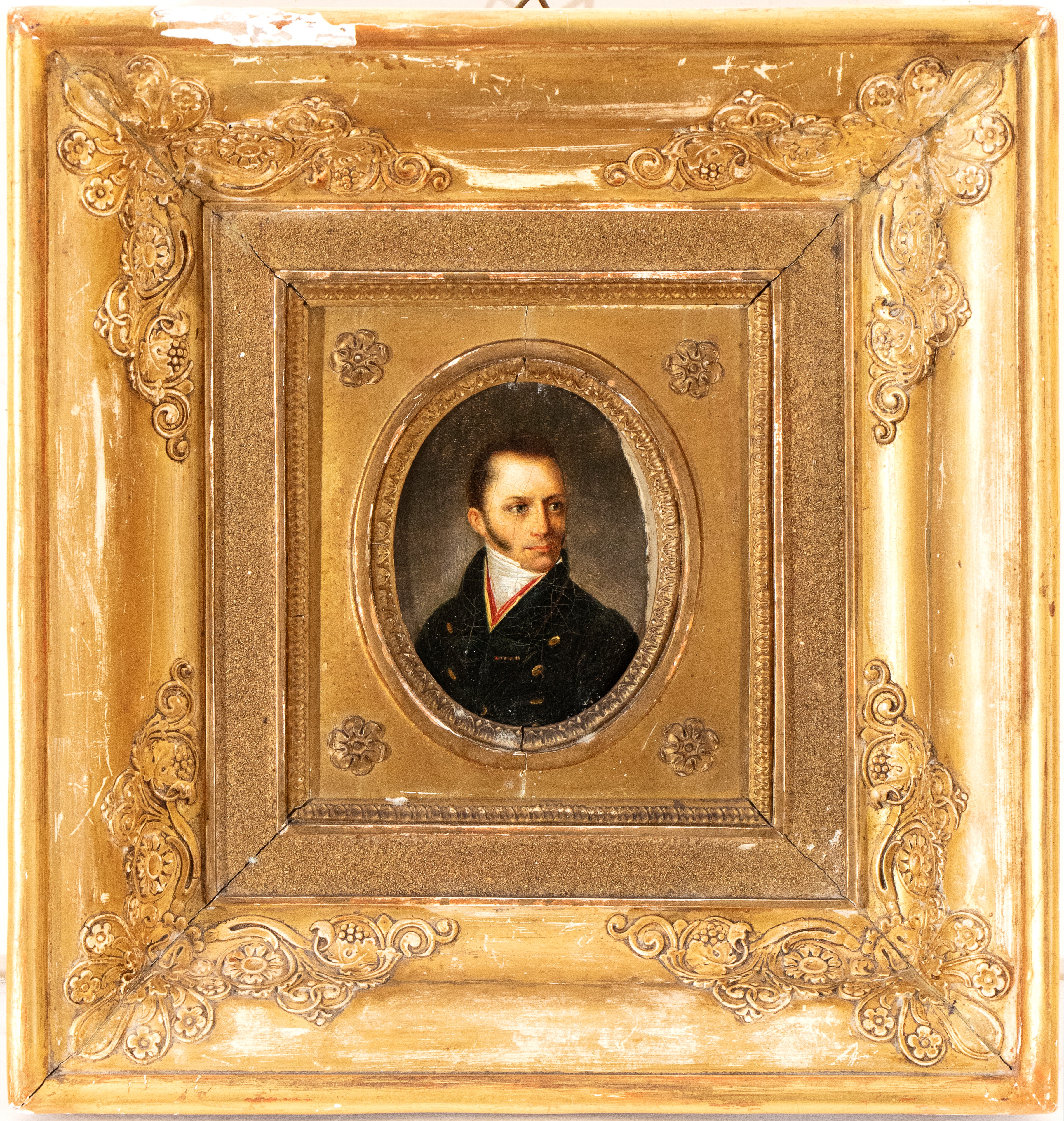 Artista Francese, XIX Secolo - Ritratto di Armand de Caulaincourt, Duca di Vicenza, olio su tela
