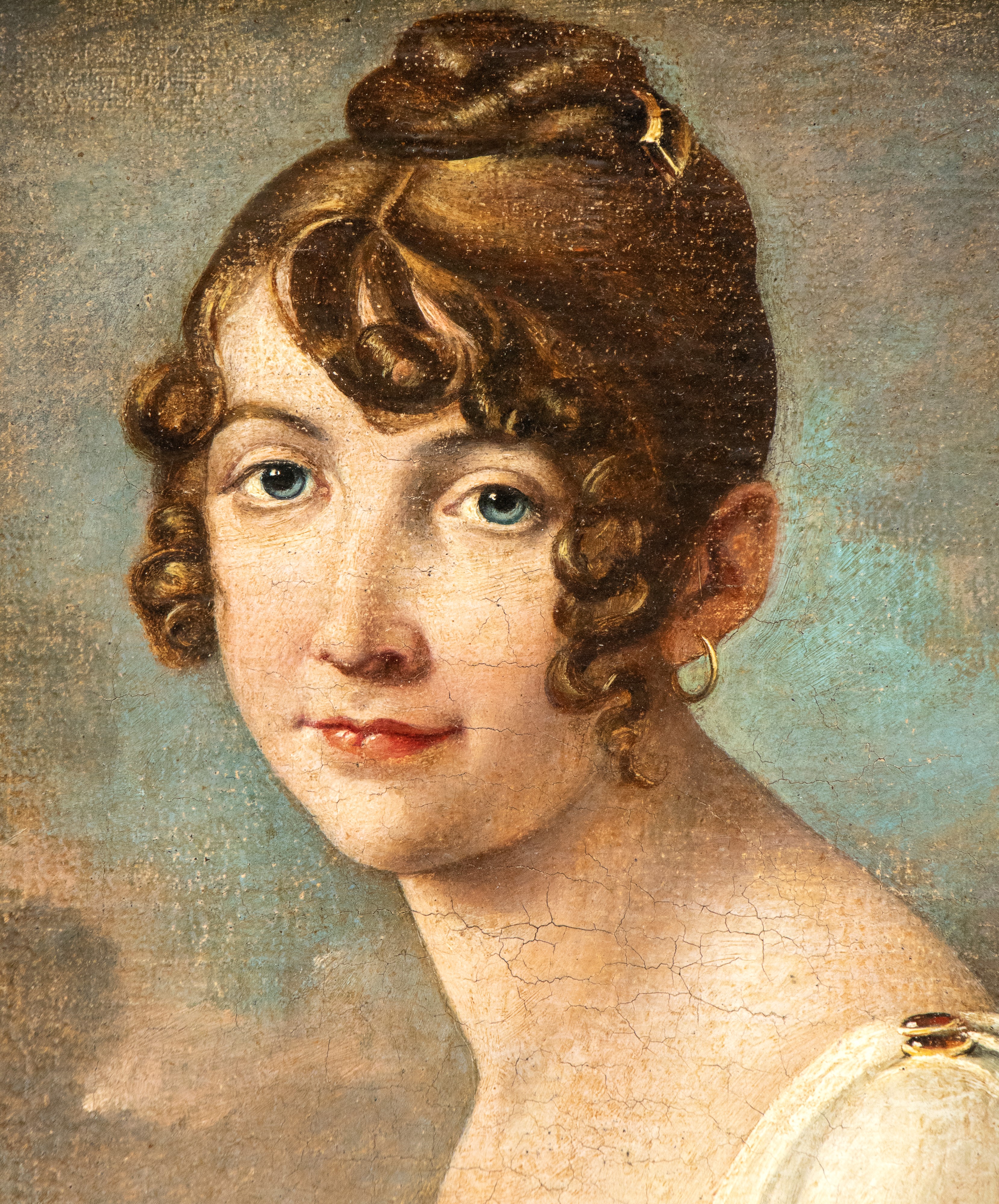 Artista Francese, Prima Metà XIX Secolo - Ritratto di fanciulla, olio su tela