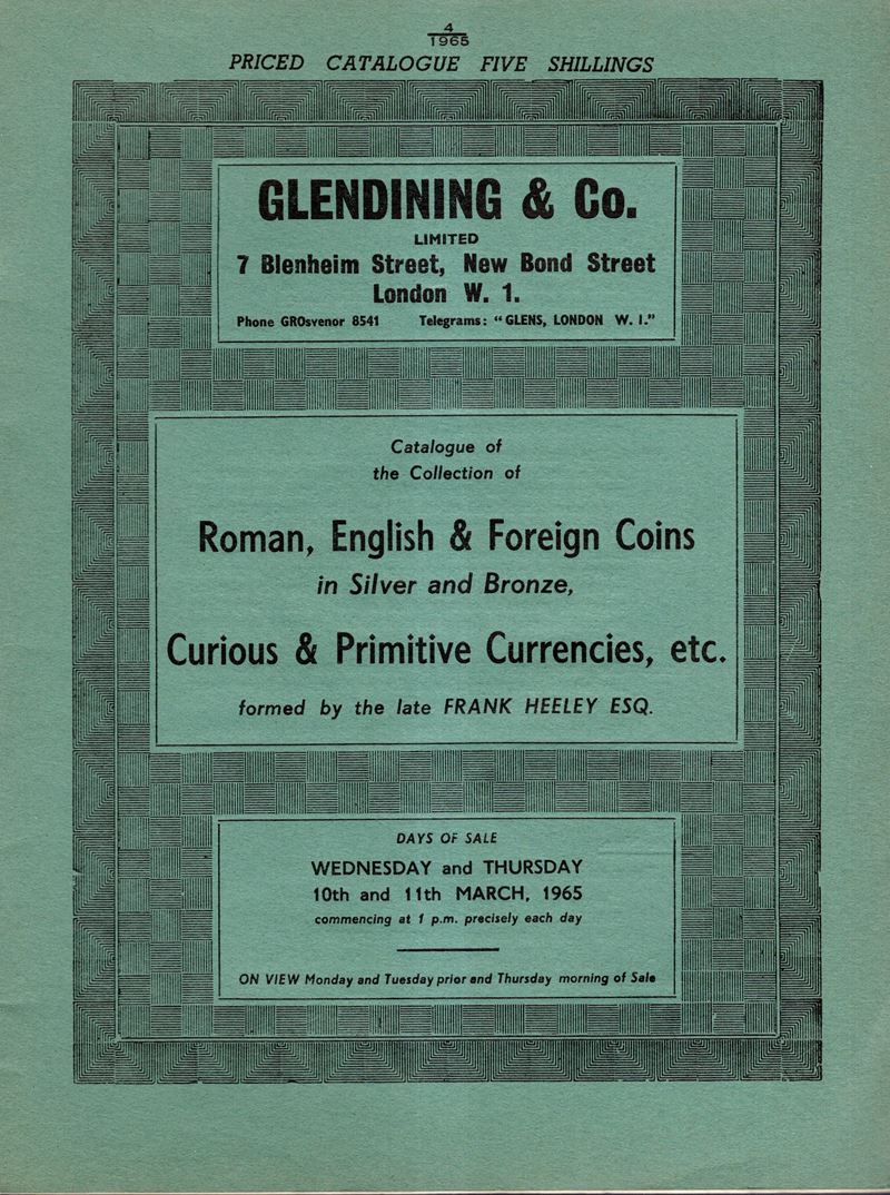 Catalogo di Monete Romane, Inglesi e Straniere, Glendining & Co., Londra, 10-11 Marzo 1965