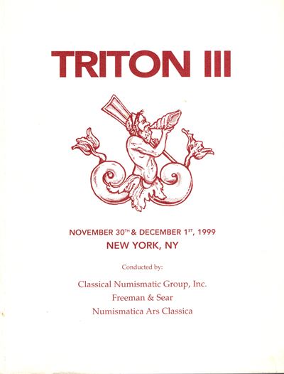 Collezione Marian A. Simon, CNG - FREMAN & SEAR - ARS CLASSICA. Triton III, New York, 30 Novembre...