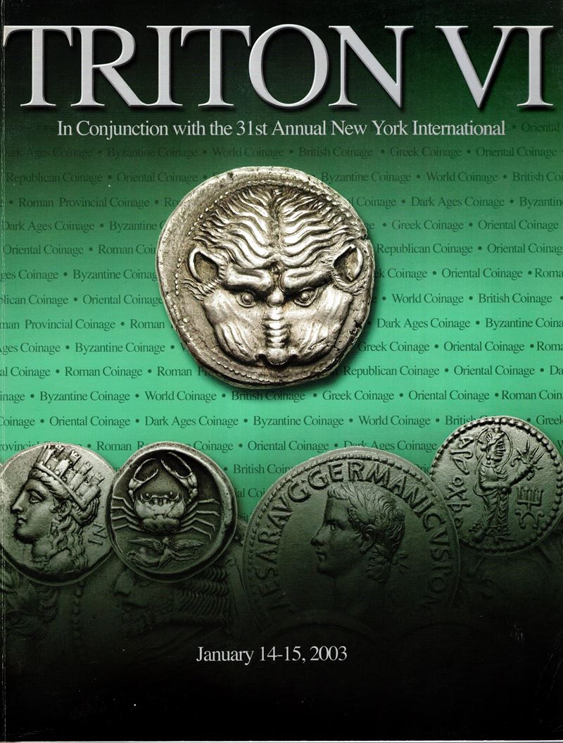 CNG, Triton VI - Catalogo delle monete greche e romane, New York, 14-15 gennaio 2003