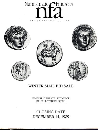 Collezione Numismatica Dr. Paul Stadler Zego, Monete Greche e Romane, 1989