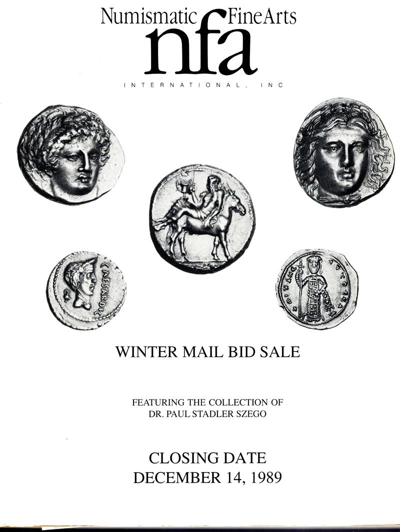 Collezione Numismatica Dr. Paul Stadler Zego, Monete Greche e Romane, 1989