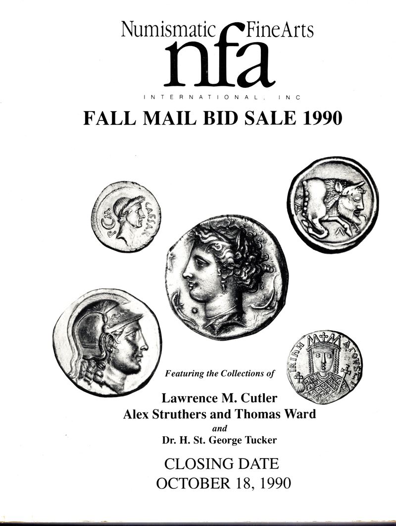 Catalogo della Collezione Lawrence M. Cutler, Numismatic Fine Arts - Los Angeles, 18 ottobre 1990