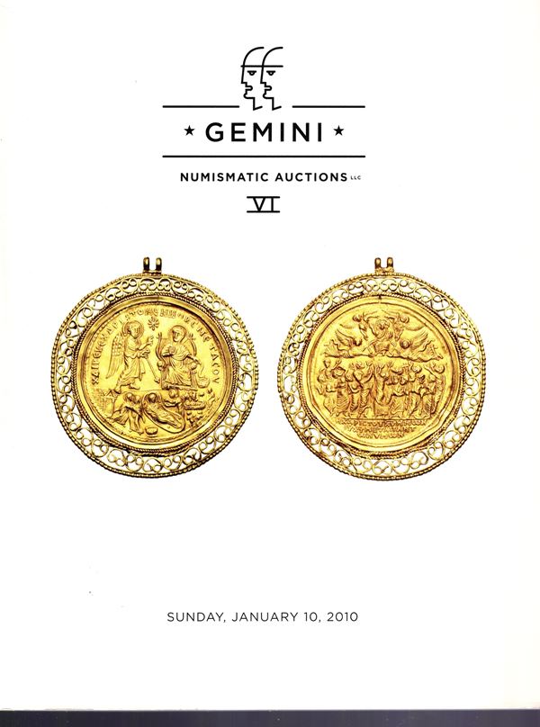 BERK H.- KREINDLER B.H. - AMPHORA - Gemini auction VI. New York, 10 - January, 2010. Greek and Roman republican & imperial coins, Roman Provincial, Barbarian, byzantine and World coins… pp 168, lots 959, tutti illustrati a colori con ingrandimenti. Legatu