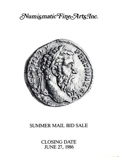 Catalogo della vendita per corrispondenza, Numismatic Fine Arts, Los Angeles - Monete antiche e l...