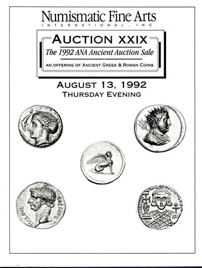 NUMISMATIC FINE ARTS, Catalogo dell'Asta XXIX: Monete Greche e Romane