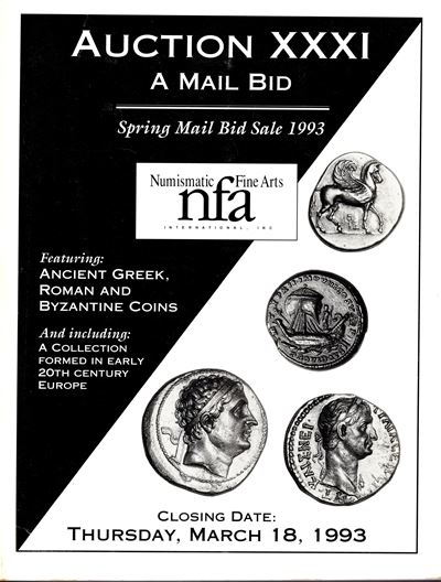 Catalogo d'Asta XXXI di Numismatic Fine Arts, Monete Antiche e Collezioni Storiche